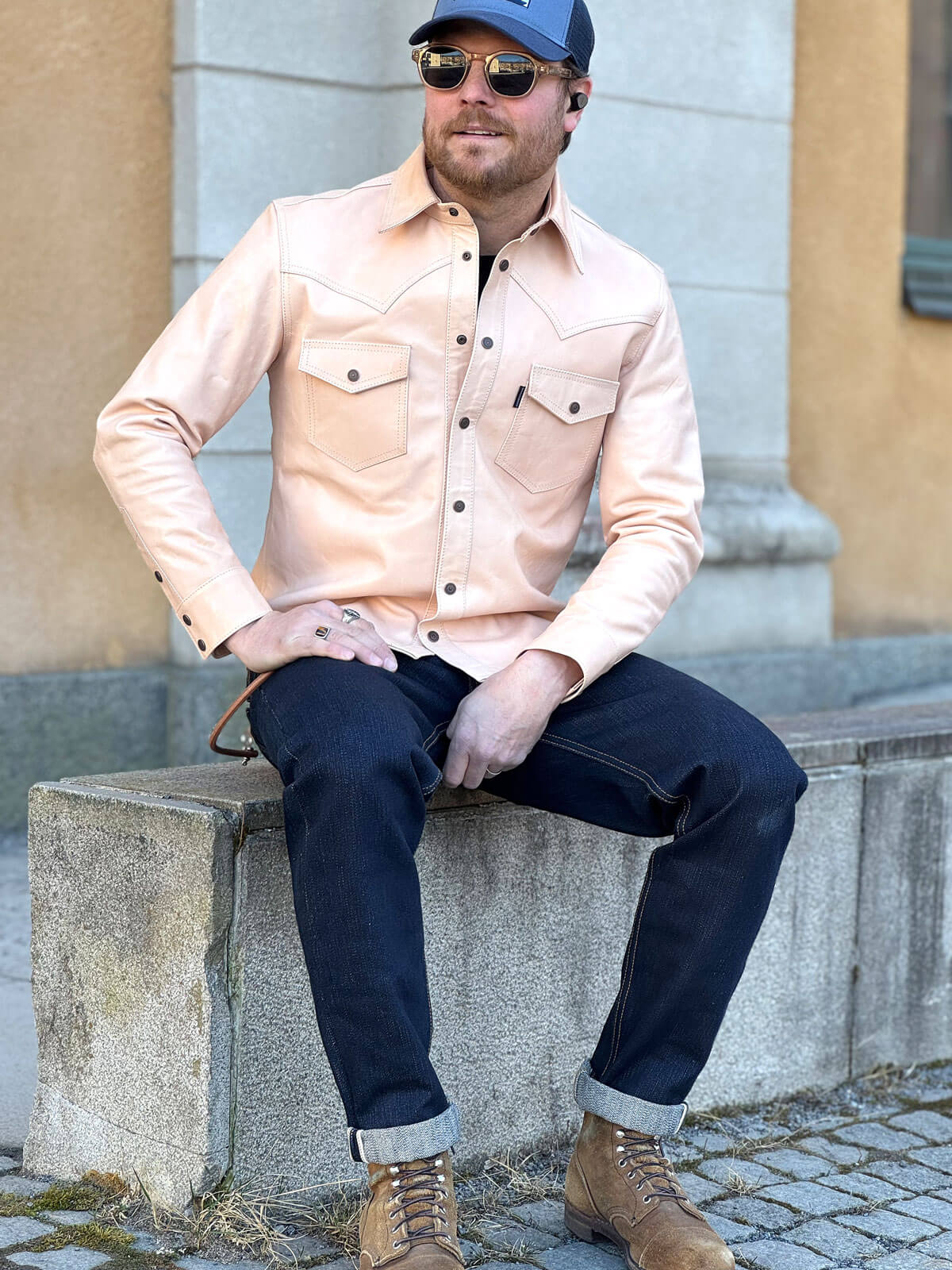 leather jacket dress shirt How to style a jacket? Finished in black FAUX LEATHER JACKET WITH FIREMAN