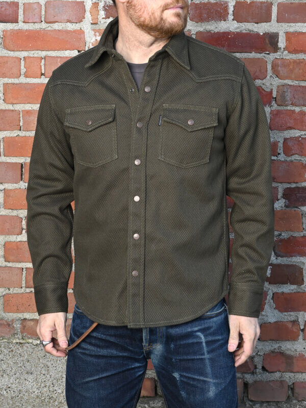 Army Sashiko Western Shirt - 12oz
