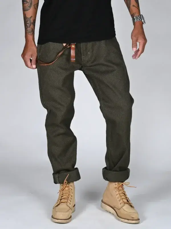 Army Sashiko Jeans - 12oz