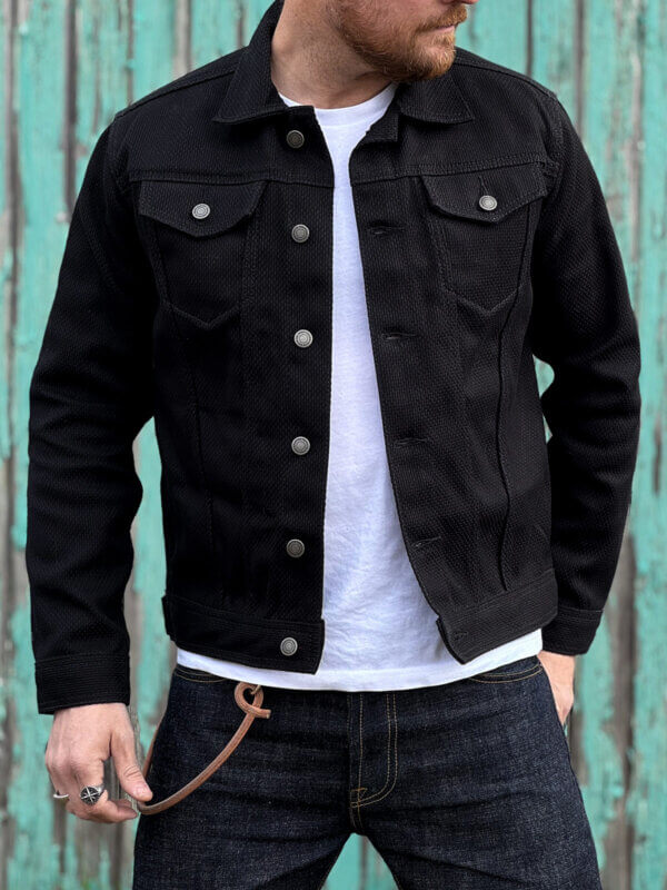 Black Sashiko Jacket - 12oz