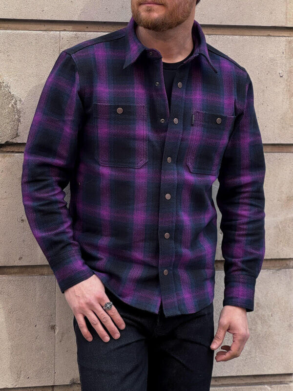 Heavyweight Purple Flannel Mechanic Shirt - 13.5oz