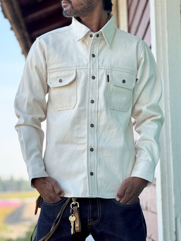 Ecru Selvedge Work Shirt  - 13.5oz