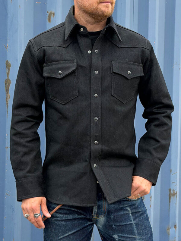 Ghost Double Black Selvedge Western Shirt - 20oz