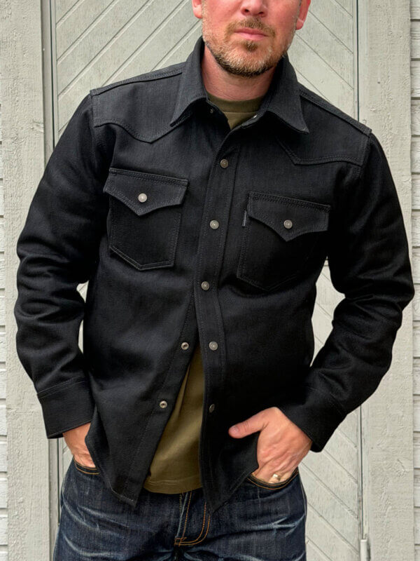 Ghost Double Black Selvedge Western Shirt - 20oz