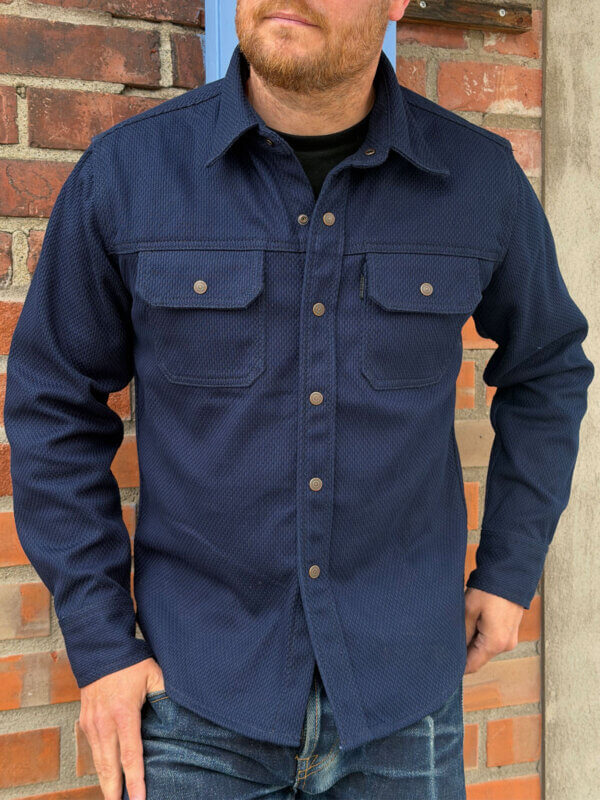 Indigo Sashiko Work Shirt - 12oz