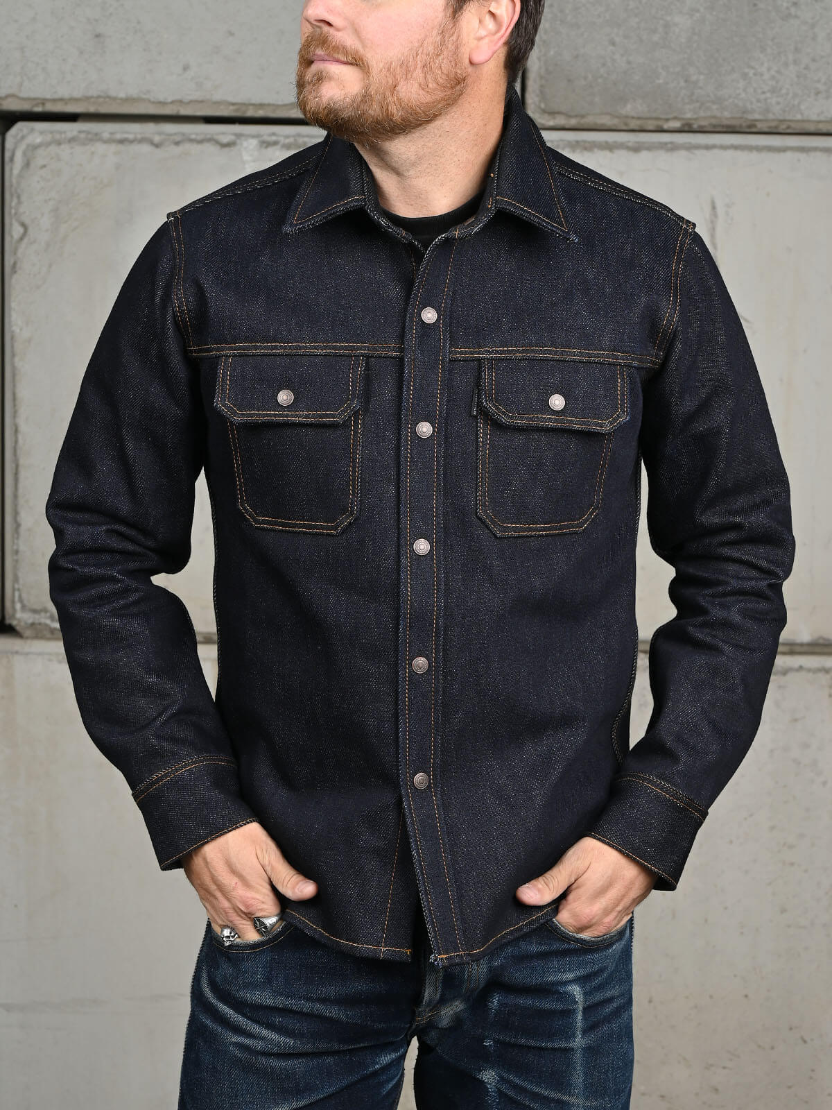 Ghost Indigo Selvedge Work Shirt – 25oz