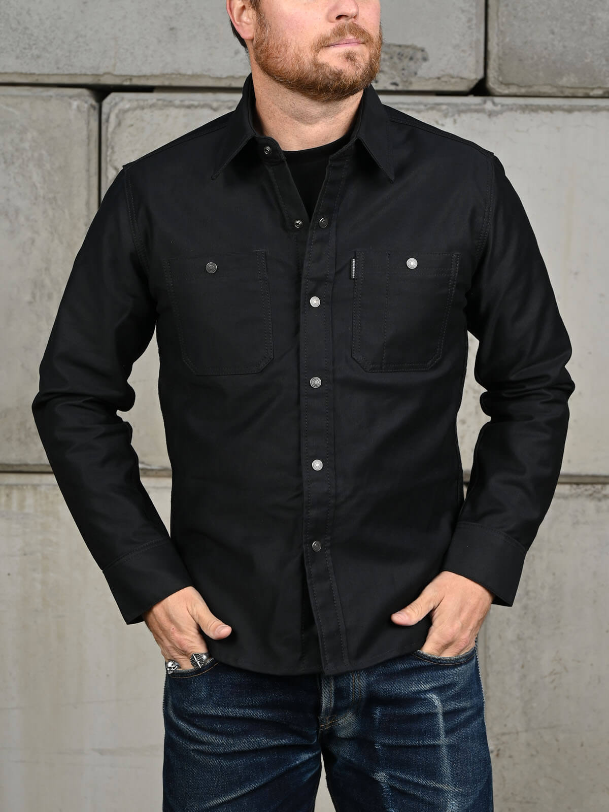Black Whipcord Mechanic Shirt – 13oz