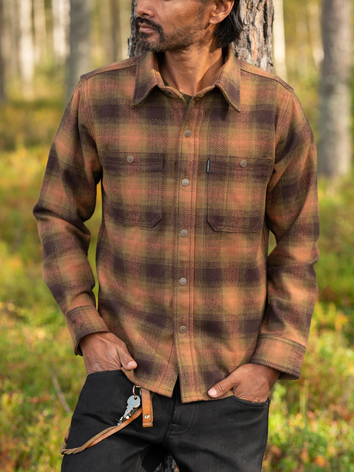 Heavyweight Brown Flannel Mechanic Shirt – 12.5oz