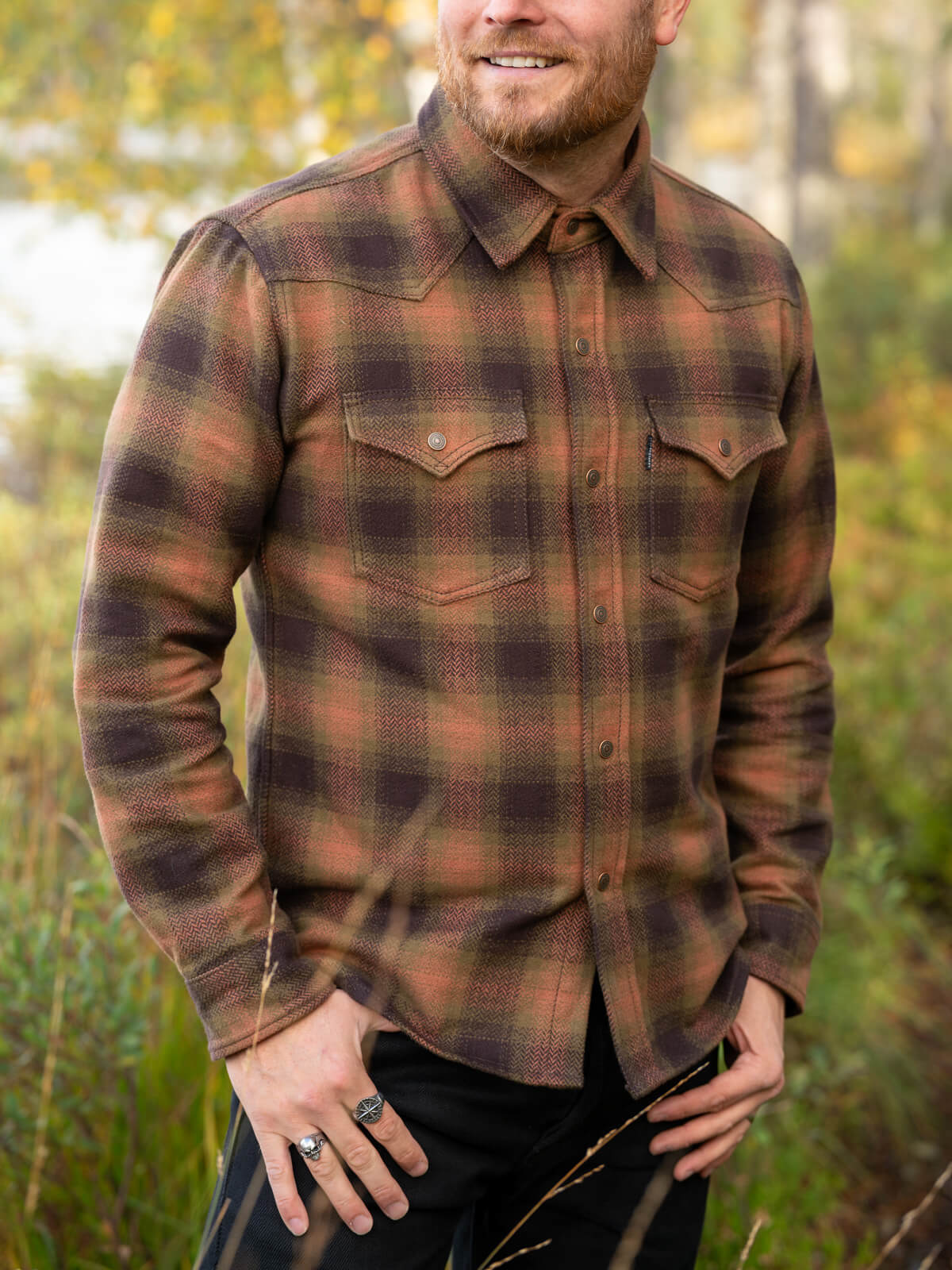 Heavyweight Brown Flannel Western Shirt – 12.5oz