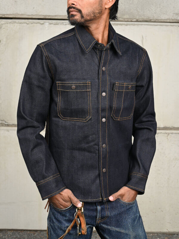 Classic Indigo Selvedge Mechanic Shirt - 13.5oz