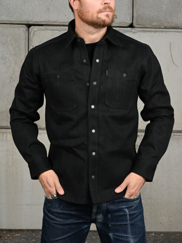 Ghost Double Black Selvedge Mechanic Shirt - 20oz