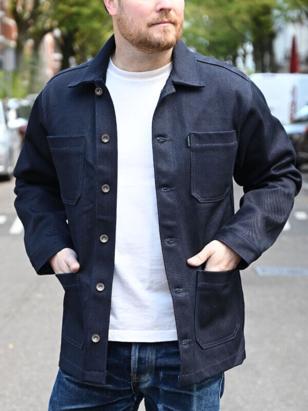 Ghost Indigo X Black Selvedge Chore Jacket - 20oz