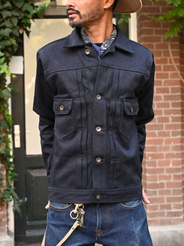Ghost Double Indigo X Black Selvedge Type 2 Jacket - 20oz
