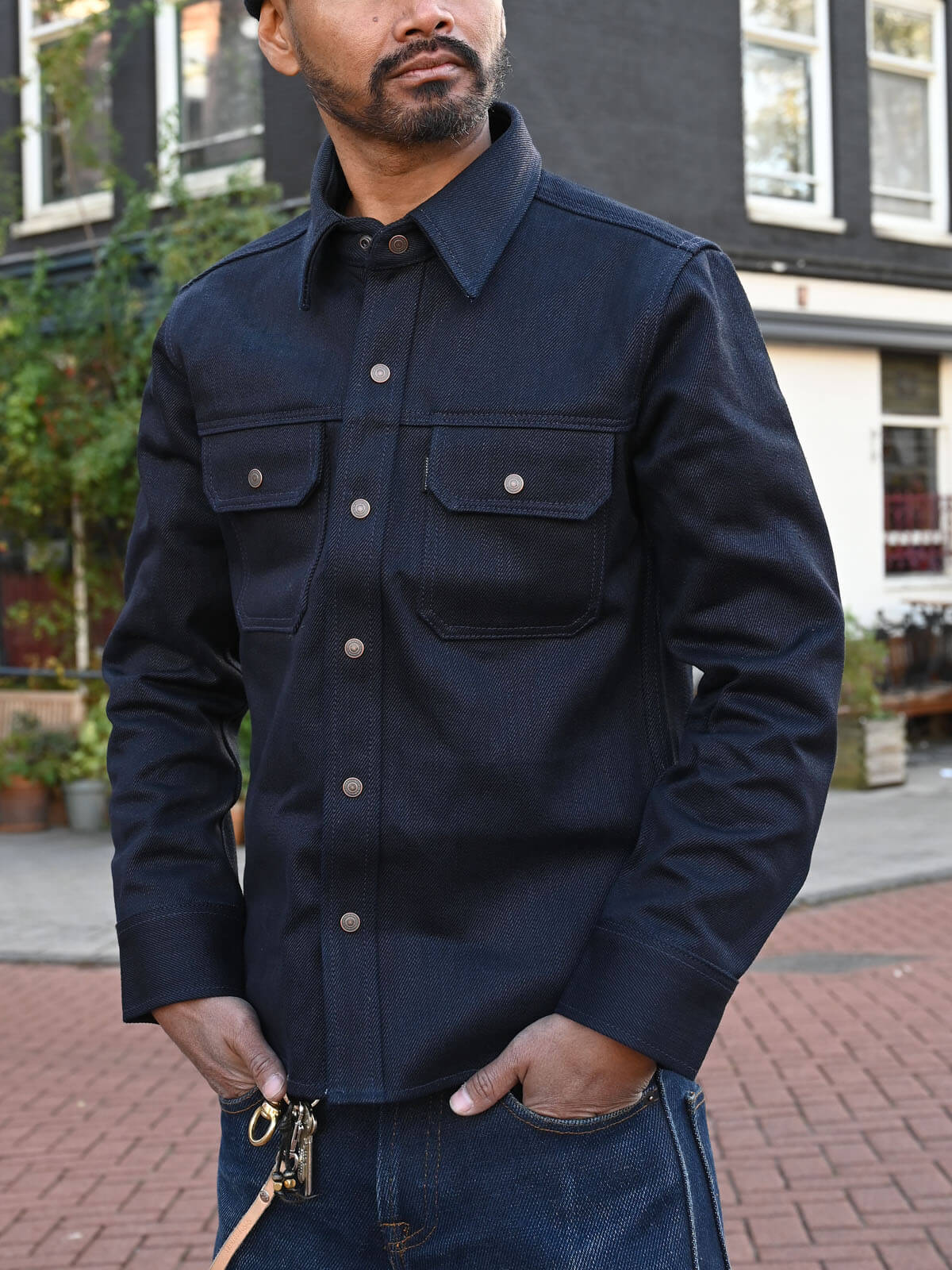 Ghost Indigo X Black Selvedge Work Shirt – 20oz